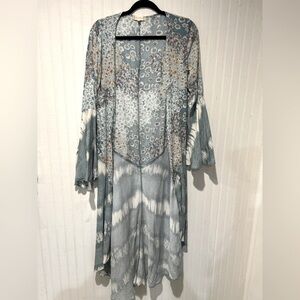 Nwot altar’d state bohemian flowy maxi length patchwork cardigan size small